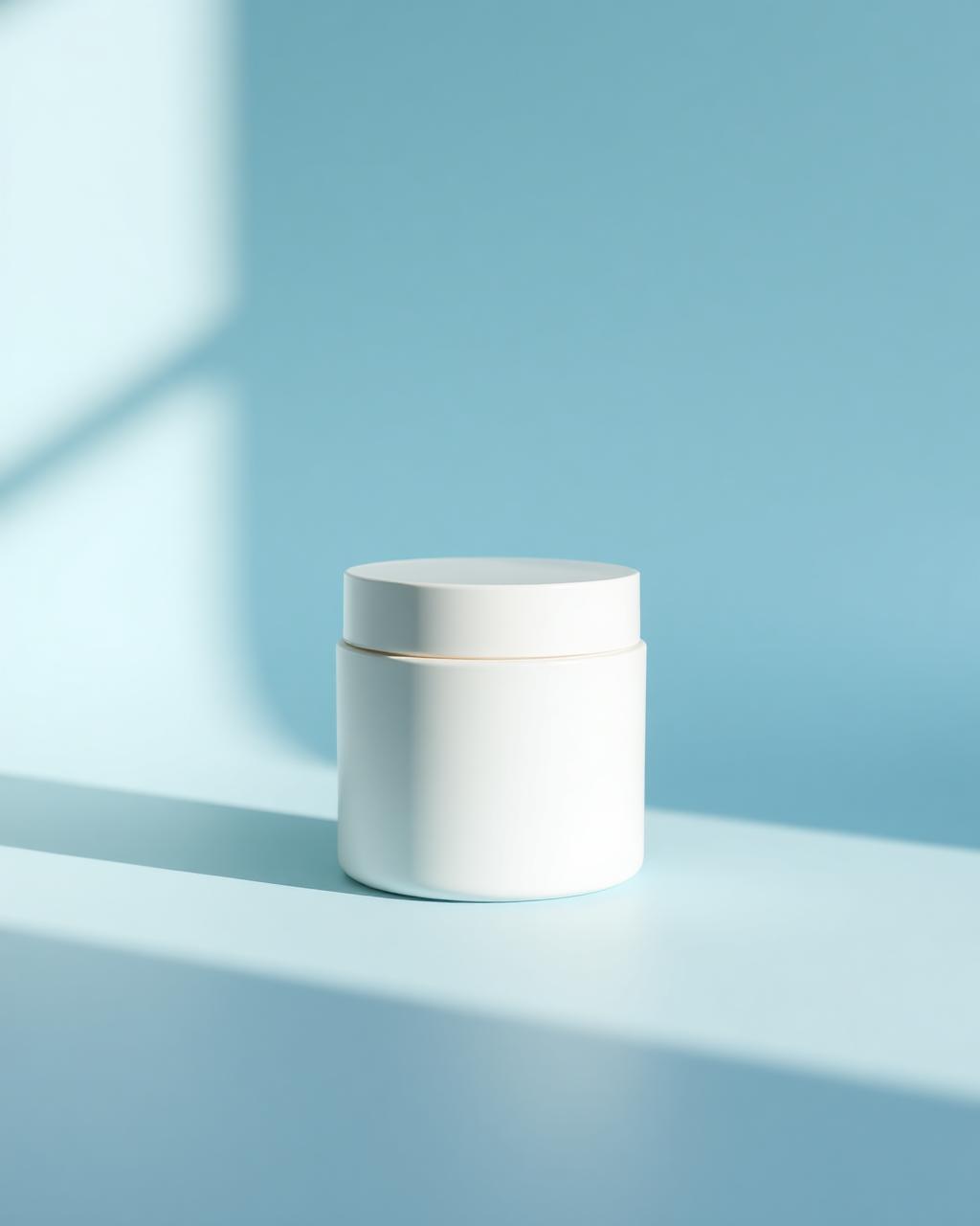 Illustrative unbranded moisturiser packaging